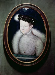 Portrét Františka II. (1544-60) jako dauphina z Francie, kolem roku 1560 (olej na smaltu)